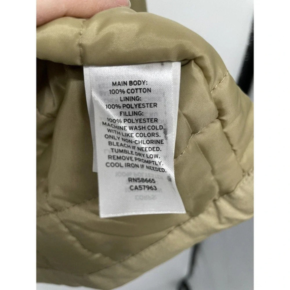 Bp. Women's Shacket Shirt Jacket Quilted with Pockets Button Front Size XL Tan - Picture 9 of 13